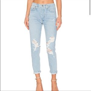 AGOLDE Jamie High Rise Classic Jeans in Ever More - Size 24, Light Blue